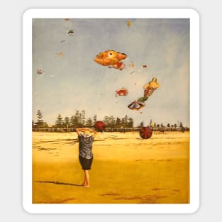 Flying High - Oil painting by Avril Thomas - Adelaide / South Australia Artist Sticker